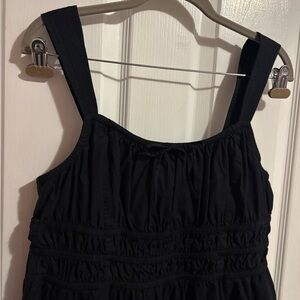 Sunday Best Black Adjustable Sleeve Mini Dress